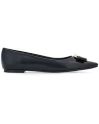 Ferragamo - New Vara-Bow Lambskin Ballerina Shoes - Lyst