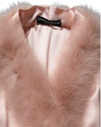 Dolce & Gabbana - Light Silk Turkey Feather Robe Jacket Clothing - Lyst