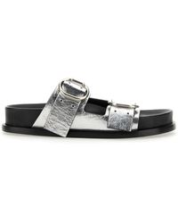 Jil Sander - Leather Sandal With Buckle - Lyst