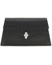McQueen - Mini Skull Clutch Calf Leather Bos Taurus Clutches - Lyst