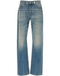McQueen - Washed Straight Leg Jeans - Lyst