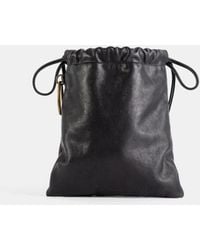 Bea Mombaers - Large Leather Drawstring Bag Hand - Lyst