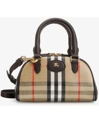 Burberry - Check Coated Canvas Shoulder Bag - Lyst