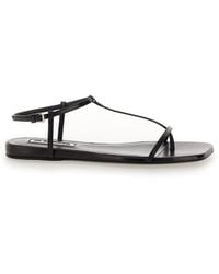 Jil Sander - Sandals With Ankle Buckle Closure - Lyst