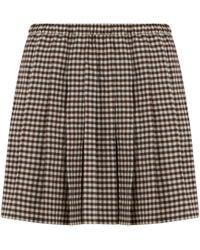 Moncler - Mini Skirt Mixed Cotton Polyester - Lyst