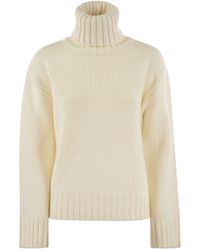 Fabiana Filippi - Wool, Silk And Cashmere Blend Turtleneck Sweater - Lyst