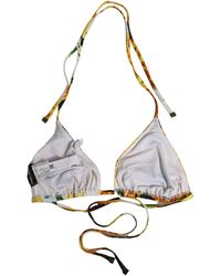 Dolce & Gabbana - Multicolor Floral Halter Beachwear Bikini Top - Lyst