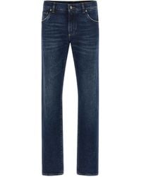 Dolce & Gabbana - Dolce & Gabbana Logo Plaque Jeans - Lyst