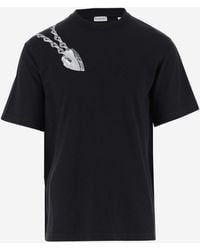 Burberry - Cotton Jersey T-Shirt With Shield Pattern - Lyst