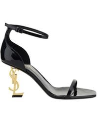 Saint Laurent - Calf Leather Bos Taurus Stiletto Heel Sandals - Lyst