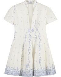 Philosophy Di Lorenzo Serafini - Poplin Mini Dress Cotton - Lyst