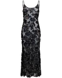Nissa - Long Sequin Dress Polyester; Elastane - Lyst
