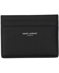Saint Laurent - Grain Leather Card Case - Lyst