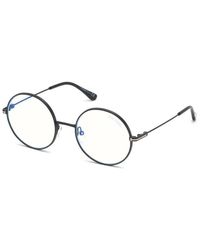 Tom Ford - Eyeglasses Round Full Rim, Frame And Clear Demo Lens Ft5595-B001 Sunglasses - Lyst