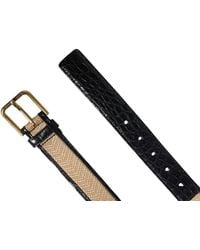 Dolce & Gabbana - Braided Leather Metal Buckle Belt Caiman - Lyst