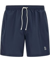 Brunello Cucinelli - Polyester Swim Shorts - Lyst