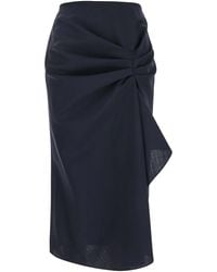 McQueen - Skirt With Asymmetric Design And Front Seam Wit - Lyst