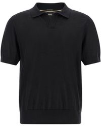 BOSS - Merino Wool Polo - Lyst