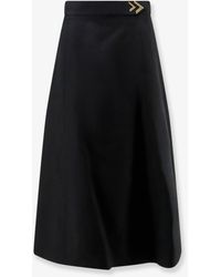 Valentino - Crepe Couture Midi Skirt - Lyst