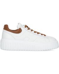 Hogan - White Leather H-stripes Sneakers - Lyst