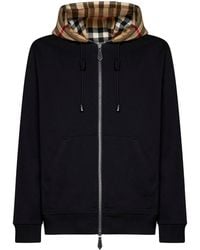 Burberry - Check Hoodie - Lyst