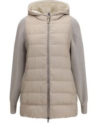 Brunello Cucinelli - Long Monili Chain Puffer Jacket Polyester Down - Lyst