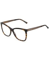 Jimmy Choo - Eyeglasses Square Full Rim, Havana Frame And Clear Demo Lenses Lens Jc362008600 - Lyst