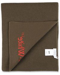 Off-White c/o Virgil Abloh - Bookish Logo Knit Wool Scarf Accessories - Lyst