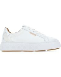 Tory Burch - White Leather Ladybug Sneakers - Lyst