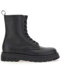 Woolrich - New City" Tumbled Leather Boots - Lyst