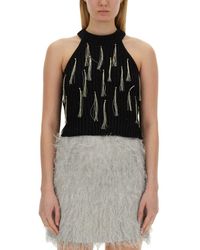 Alysi - Top With Fringe - Lyst