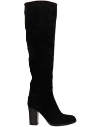 Julie Dee High Heels Boots In Suede - Black