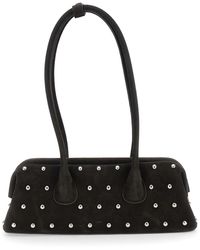 OSOI - Boat Wide Mini Shoulder Bag With Round Handles And Beaded Embellishment - Lyst