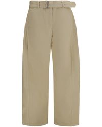 Magda Butrym - Wide-Leg Denim Pants With Belt Cotton - Lyst
