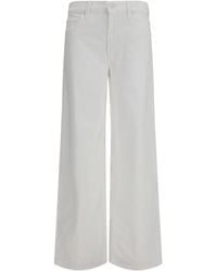 Mother - Rerun Zip Sneak Jeans Cotton; Elastane - Lyst