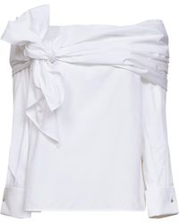 Max Mara - Poplin Mxmcurvone Blouse With Stole - Lyst