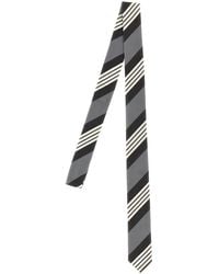 Thom Browne - Logo Patch Striped Tie - Lyst