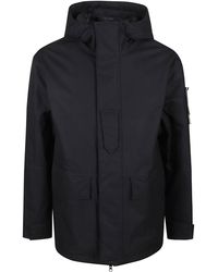 Stone Island - Concealed Fitted Parka - Lyst