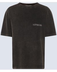 Alessandra Rich - Dark Grey Multicolour Cotton T-shirt - Lyst