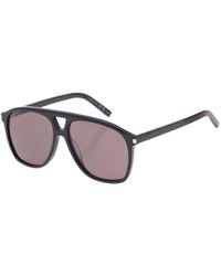 Saint Laurent - Sl 558 Square Sunglasses With Engraved Logo - Lyst