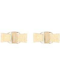 Ferragamo - Earrings Vara Bow Brass - Lyst