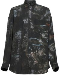 Balenciaga - Cocoon Washed Crayon Allover Shirt - Lyst