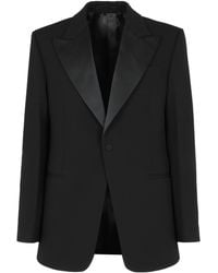 Ferragamo - Contrasting Lapel Tuxedo Blazer Virgin Wool; Polyester Suit & Dinner Jackets - Lyst