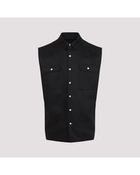 Rick Owens - Structured Linen Shirt With Classic Collar - Lyst