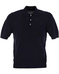 Tagliatore - Knitted Cotton Polo Shirt - Lyst