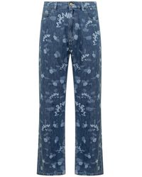 Marni - Jeans With Dripping Print - Lyst