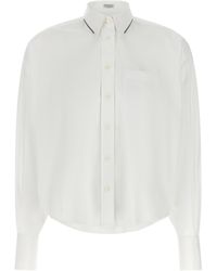 Brunello Cucinelli - Cotton Blouse - Lyst