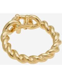 Ferragamo - Ring Brass Torchon Hook - Lyst