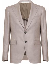 Tagliatore - Dove Wool And Silk And Linen Blend Vesuvio Single-Breasted Blazer - Lyst