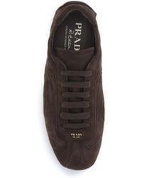 Prada - Sneakers Monte Carlo Re-Edition Suede Lamb Leather Lace-Up Shoes - Lyst